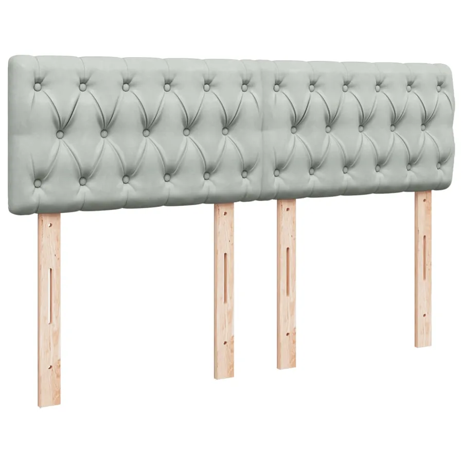 Sommier à lattes de lit et matelas Gris clair 140x200cm Velours - 9