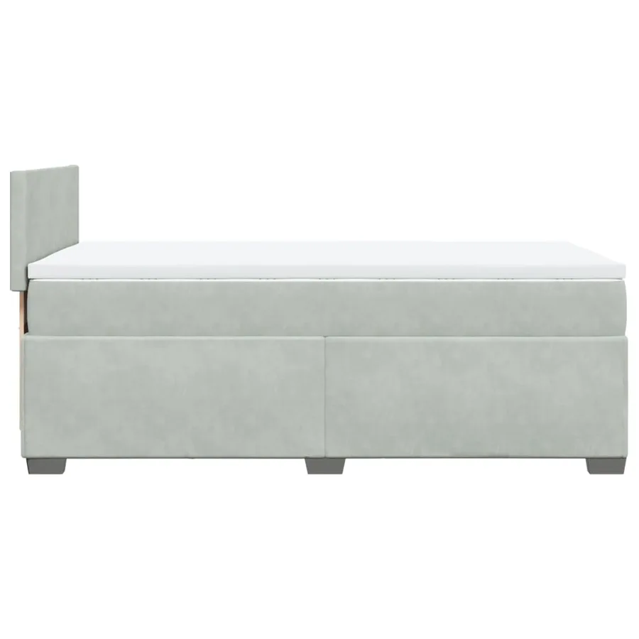Sommier à lattes de lit et matelas Gris clair 90x200 cm Velours - 9