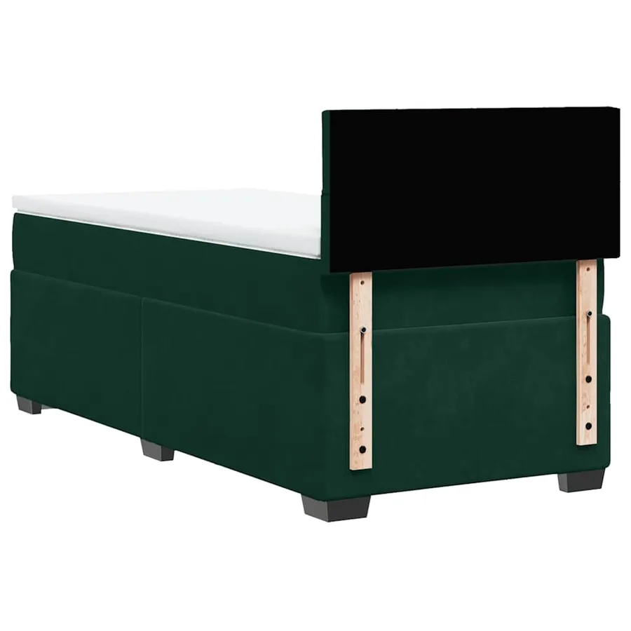 Sommier à lattes de lit avec matelas Vert foncé 90x200 cm - 10
