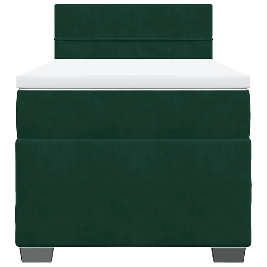 Sommier à lattes de lit avec matelas Vert foncé 90x200 cm - 4