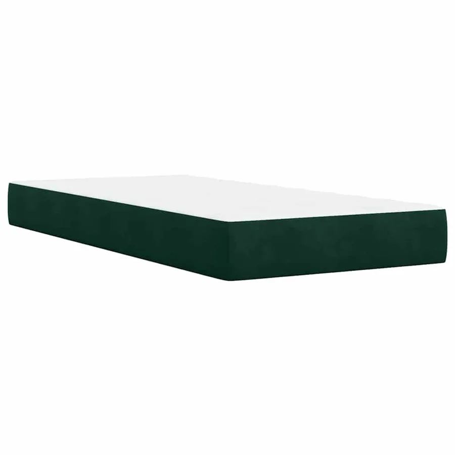 Sommier à lattes de lit avec matelas Vert foncé 90x200 cm - 6