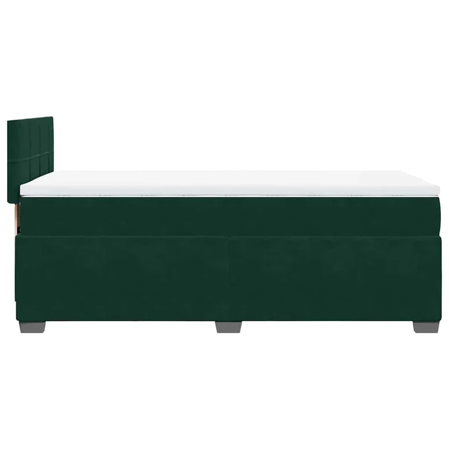 Sommier à lattes de lit avec matelas Vert foncé 90x200 cm - 9