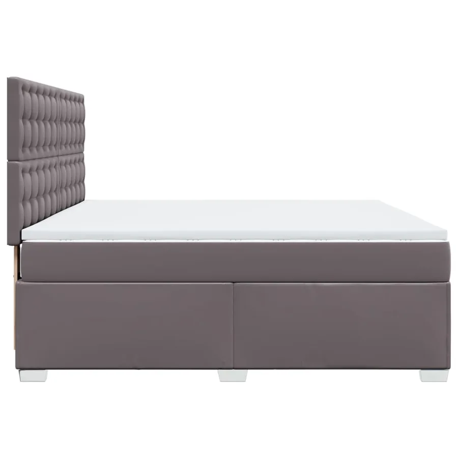 Sommier à lattes de lit avec matelas Gris 180x200 cm Similicuir - 9