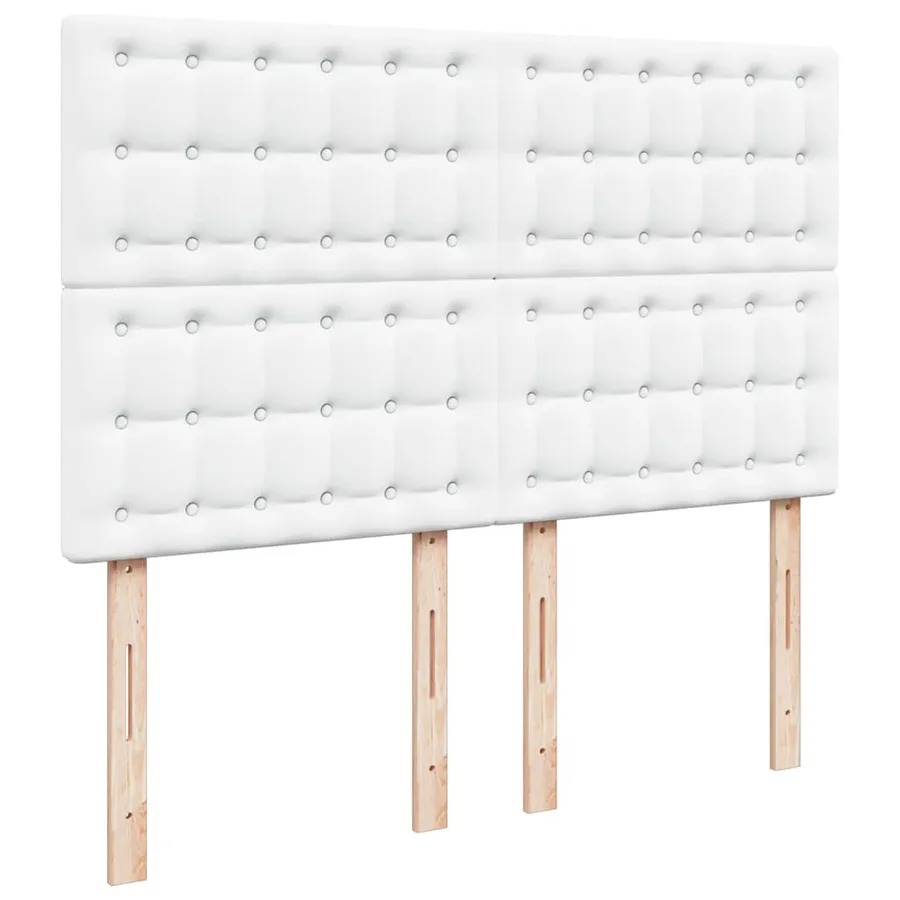 Sommier à lattes de lit avec matelas Blanc 160x200cm Similicuir - 8