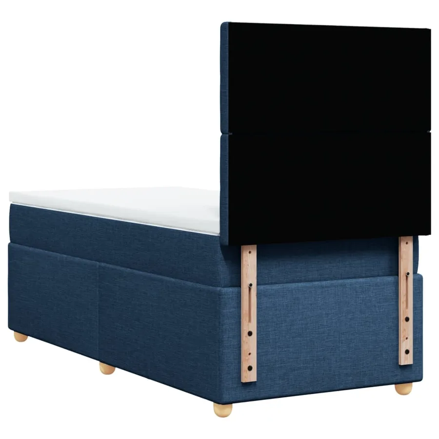 Sommier à lattes de lit avec matelas Bleu 80x200 cm Tissu - 6