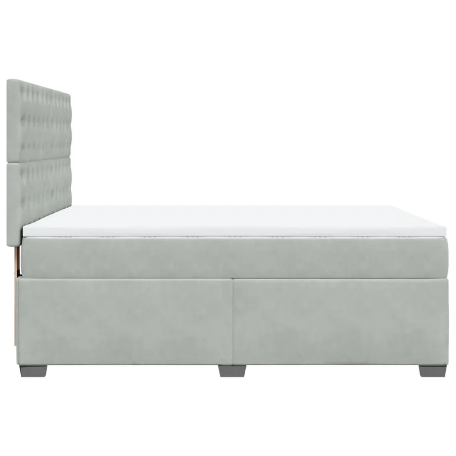 Sommier à lattes de lit et matelas Gris clair 140x200cm Velours - 9
