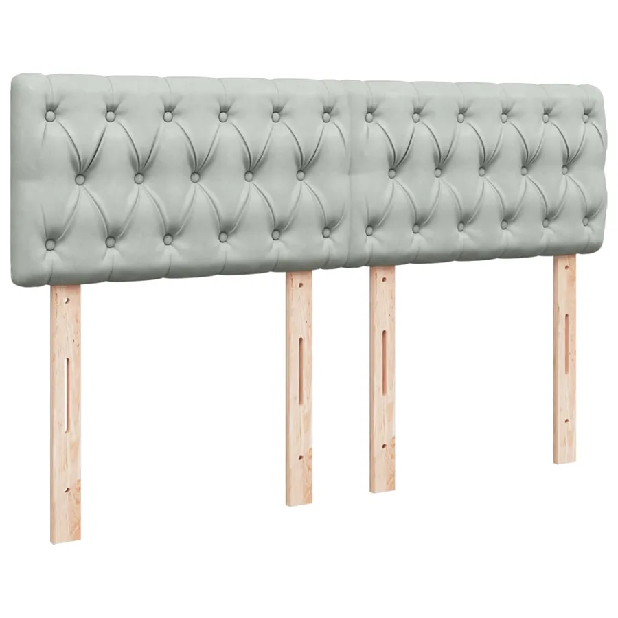 Sommier à lattes de lit et matelas Gris clair 160x200cm Velours - 8