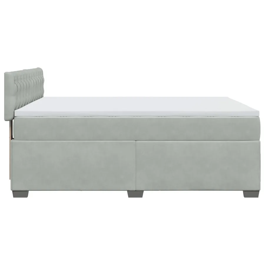 Sommier à lattes de lit et matelas Gris clair 160x200cm Velours - 9
