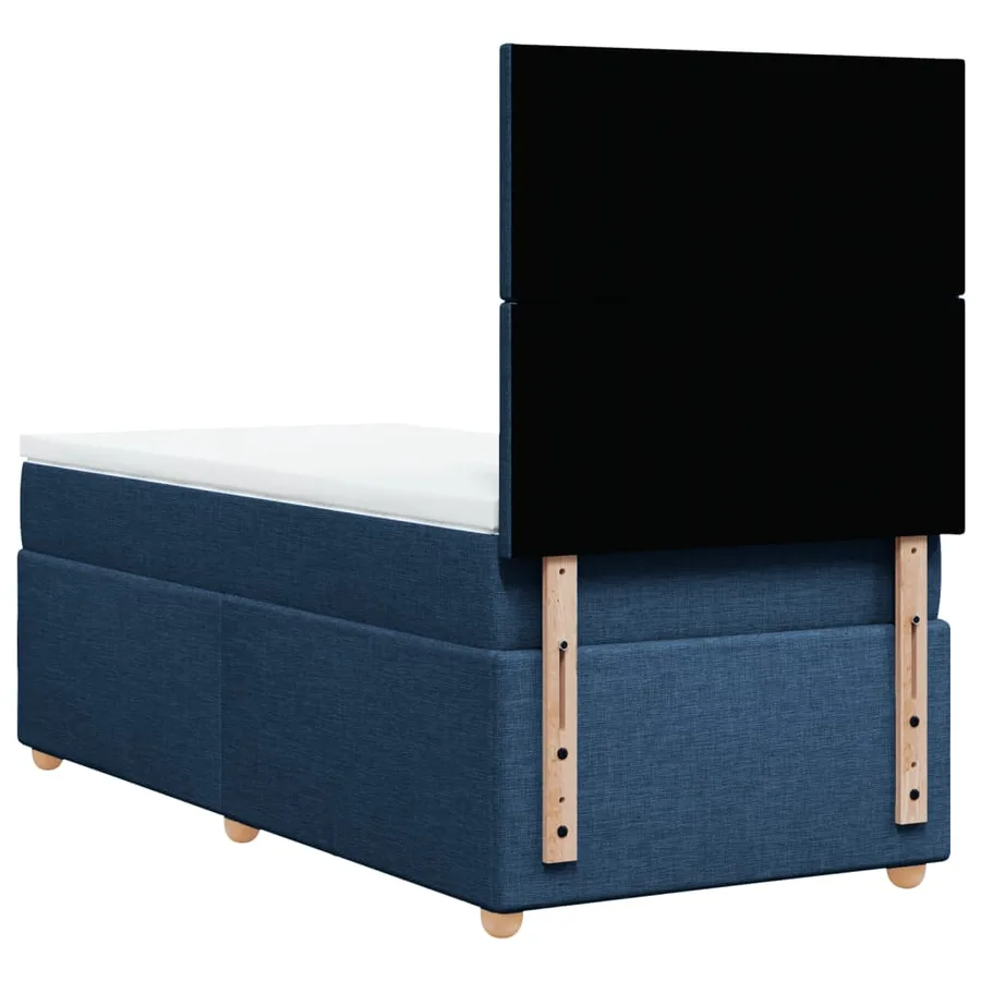 Sommier à lattes de lit avec matelas Bleu 80x200 cm Tissu - 6