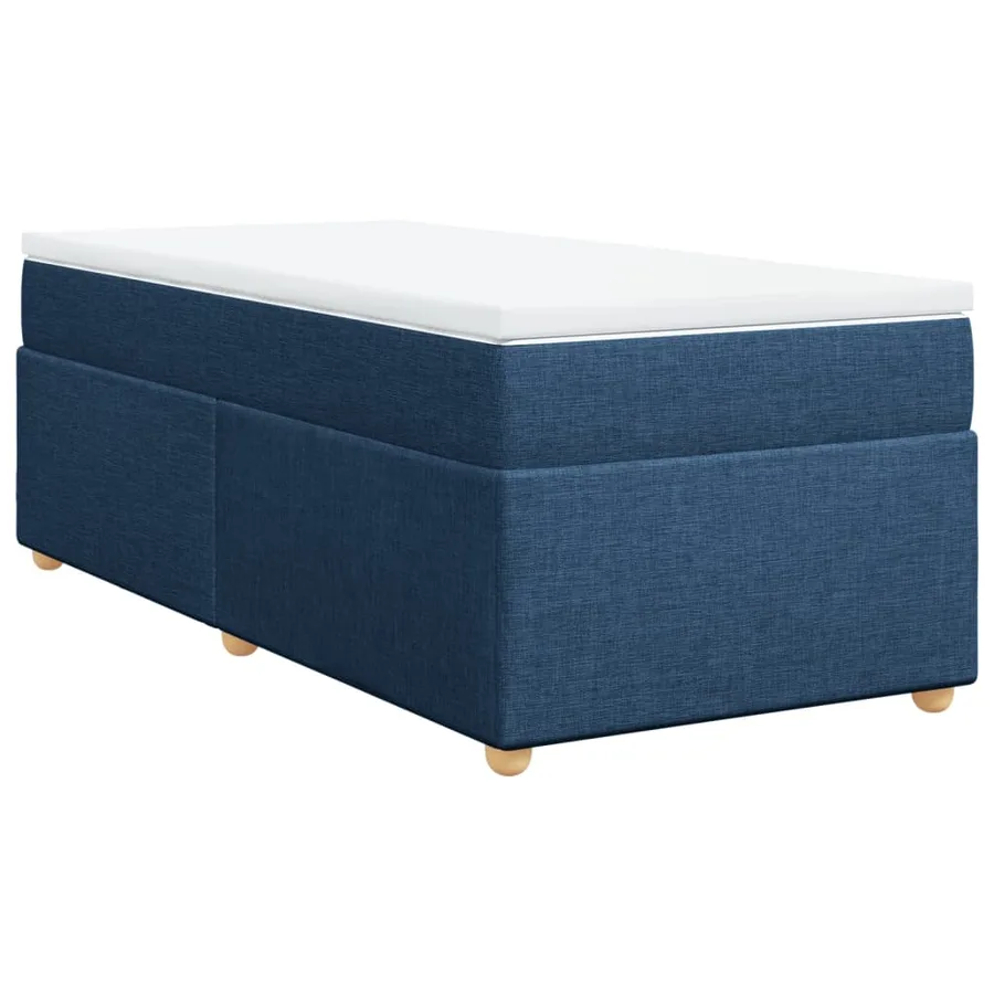 Sommier à lattes de lit avec matelas Bleu 80x200 cm Tissu - 9