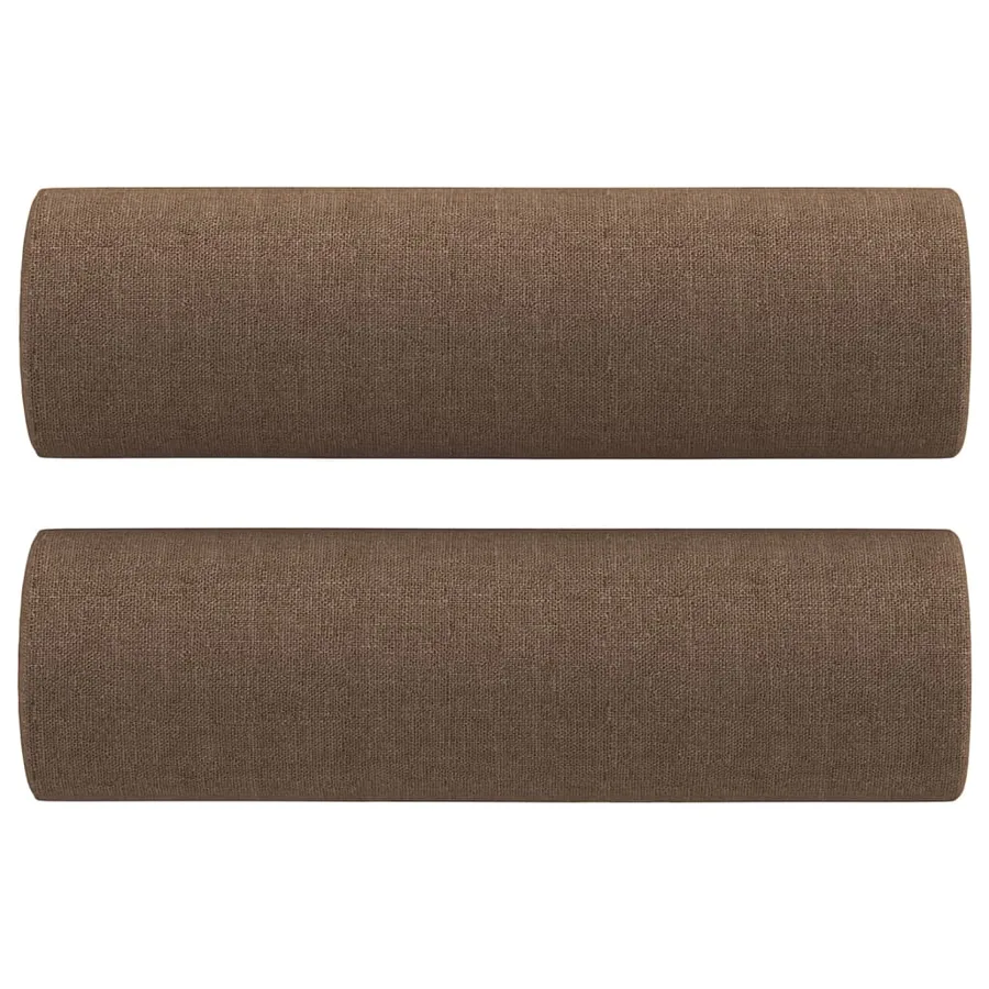 Ensemble de canapés 4 pcs avec coussins marron tissu - 9
