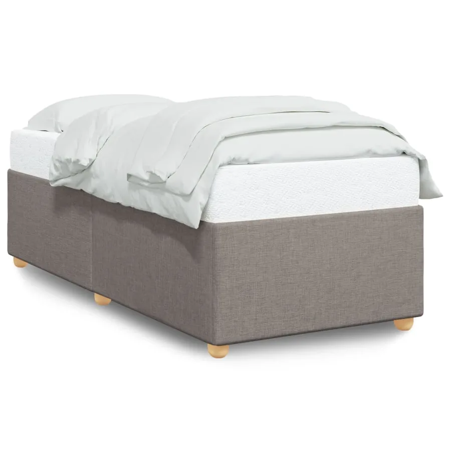 Cadre de lit sans matelas taupe 100x200 cm tissu - 2
