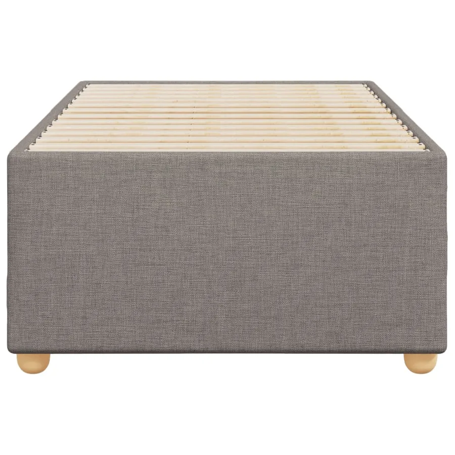 Cadre de lit sans matelas taupe 100x200 cm tissu - 4