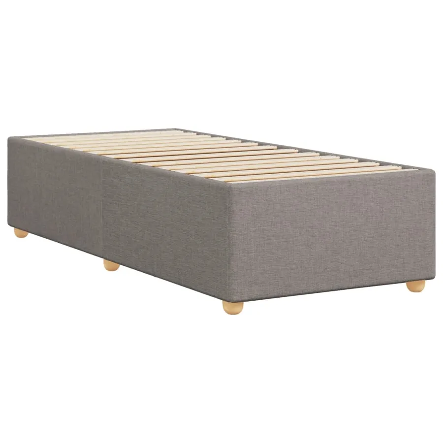 Cadre de lit sans matelas taupe 100x200 cm tissu - 6