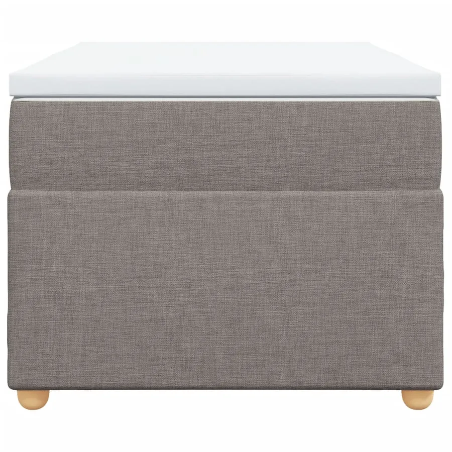 Sommier à lattes de lit avec matelas Taupe 100x200 cm Tissu - 4