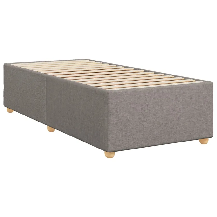 Sommier à lattes de lit avec matelas Taupe 100x200 cm Tissu - 5