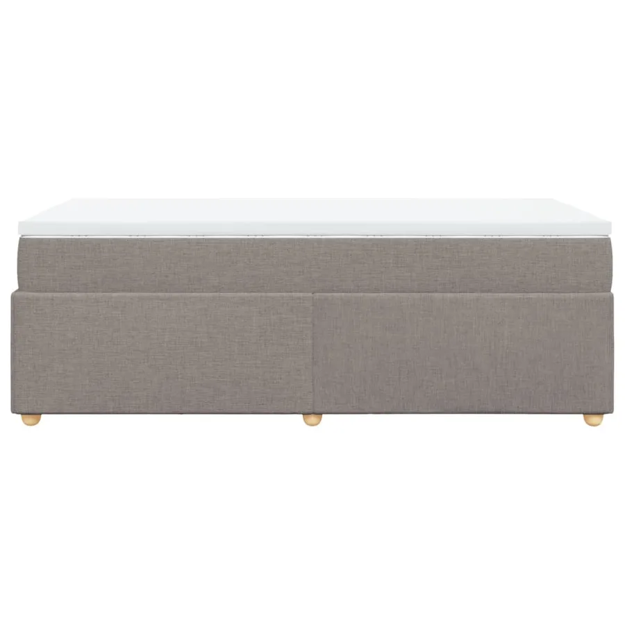 Sommier à lattes de lit avec matelas Taupe 90x200 cm Tissu - 8