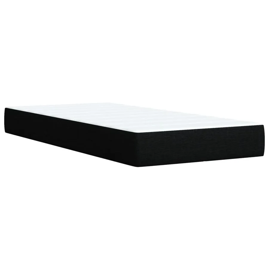 Sommier à lattes de lit avec matelas Noir 100x200 cm Tissu - 11