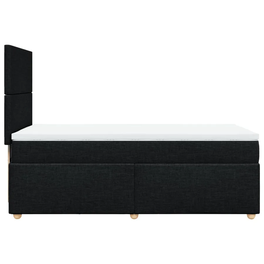 Sommier à lattes de lit avec matelas Noir 100x200 cm Tissu - 7