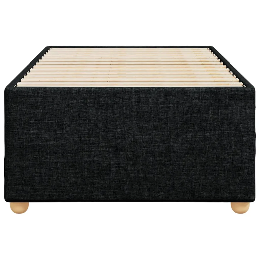 Cadre de lit sans matelas noir 100x200 cm tissu - 4