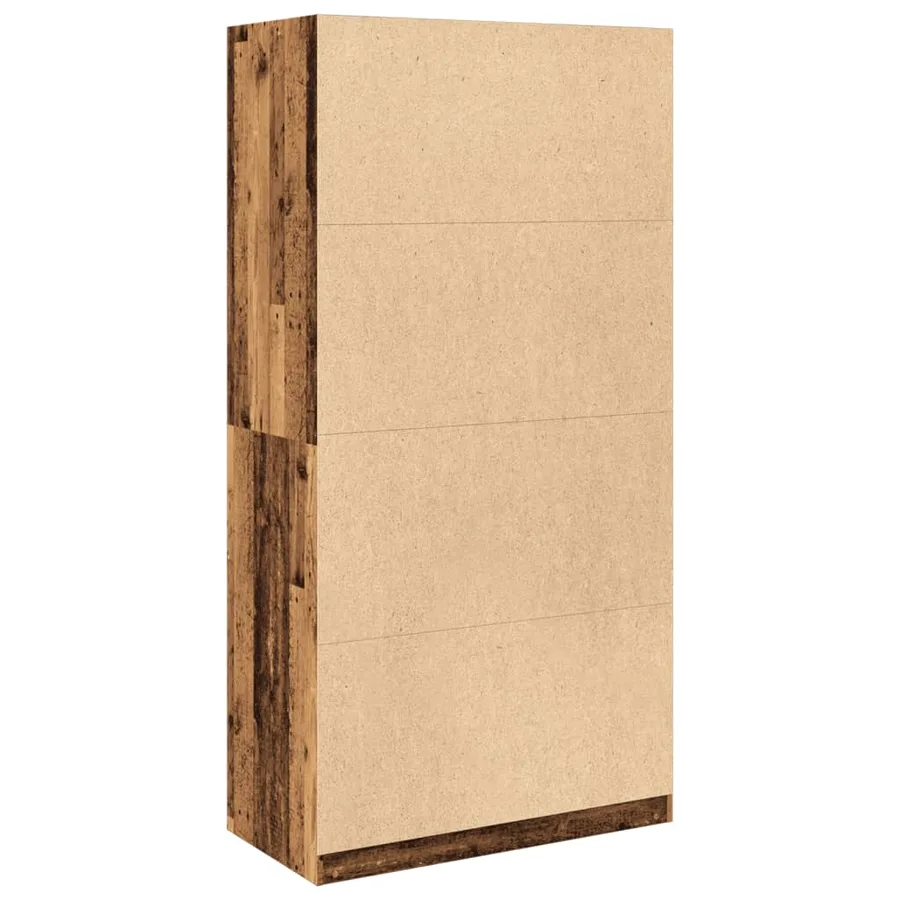 Garde-robe vieux bois 100x50x200 cm bois d'ingénierie - 6
