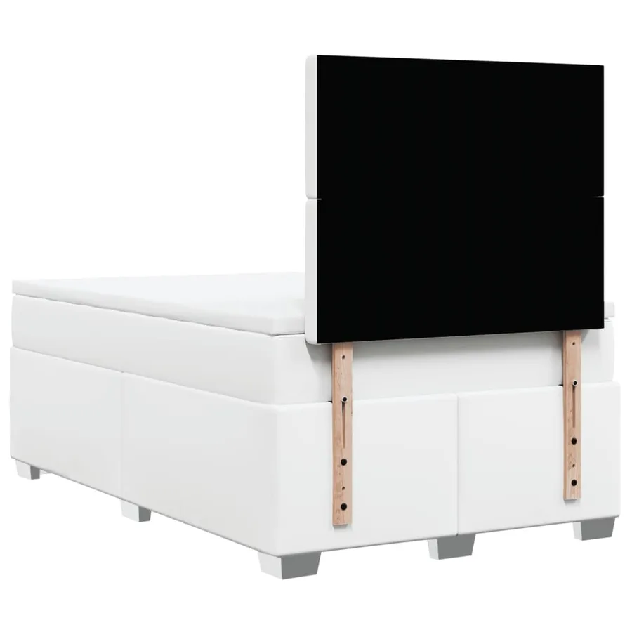 Sommier à lattes de lit avec matelas Blanc 120x200cm Similicuir - 10