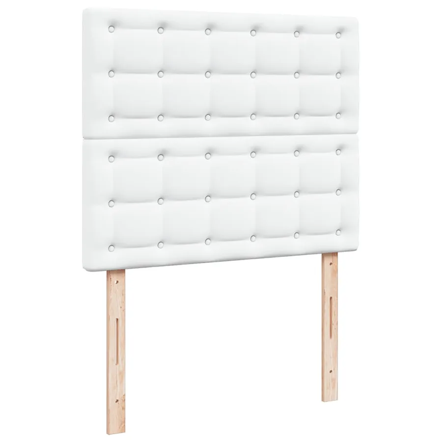 Sommier à lattes de lit avec matelas Blanc 120x200cm Similicuir - 8