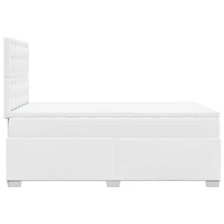 Sommier à lattes de lit avec matelas Blanc 120x200cm Similicuir - 9