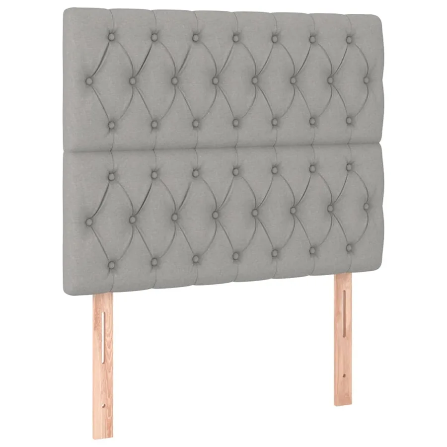 Tête de lit Gris clair 100x7x118/128 cm Tissu - 2
