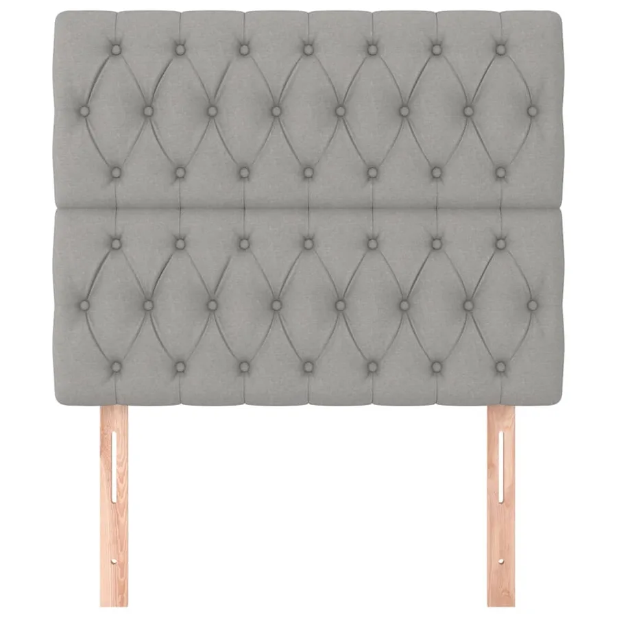 Tête de lit Gris clair 100x7x118/128 cm Tissu - 3