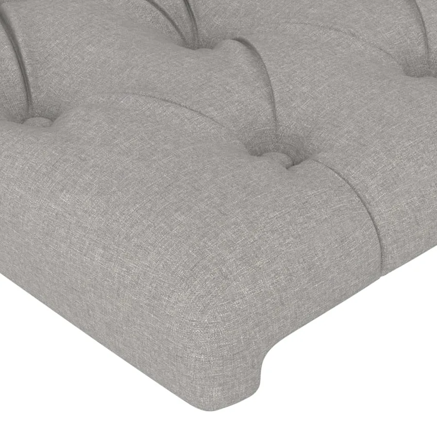 Tête de lit Gris clair 100x7x118/128 cm Tissu - 4