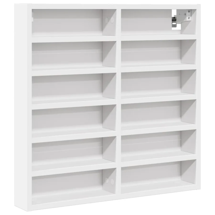 Armoire à vitrine blanc 60x8,5x58 cm bois d'ingénierie - 2