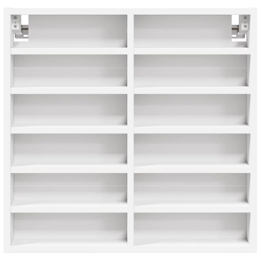 Armoire à vitrine blanc 60x8,5x58 cm bois d'ingénierie - 4