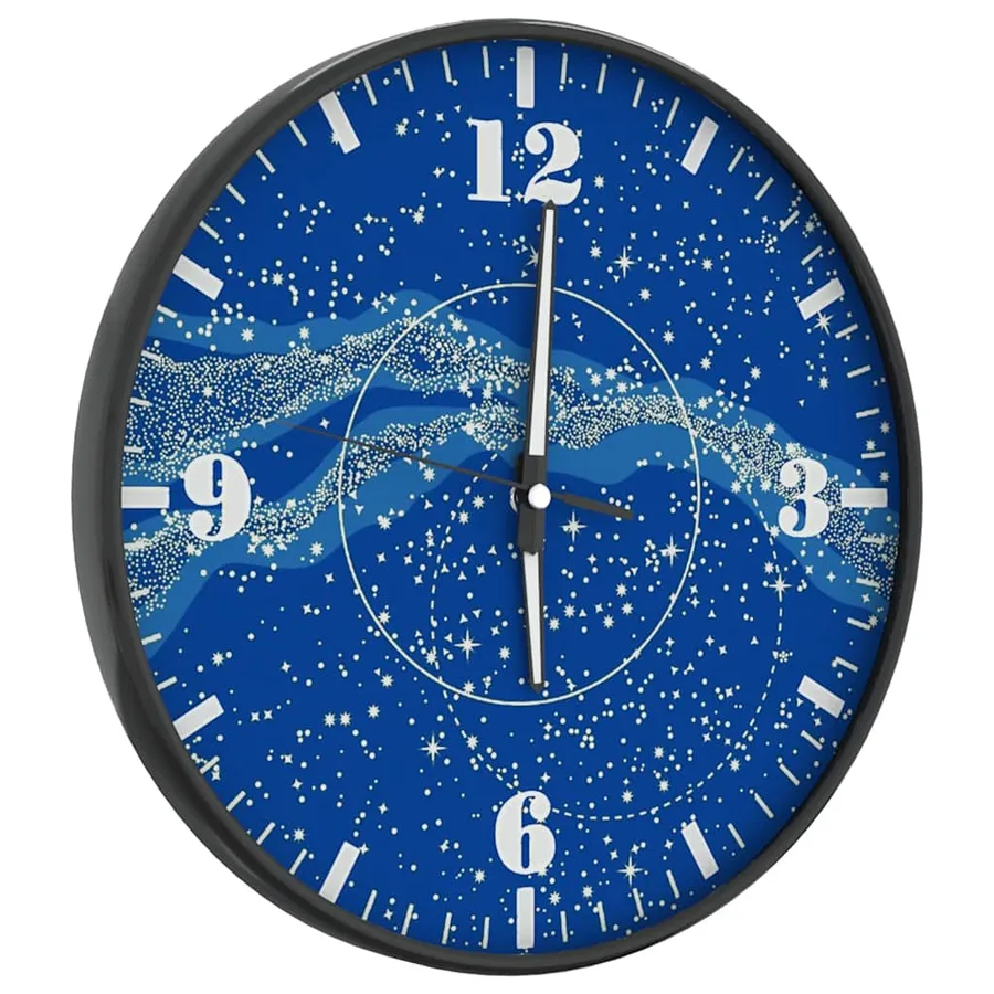 Horloge murale et échelles et aiguilles lumineuses bleu Ø30 cm - 3