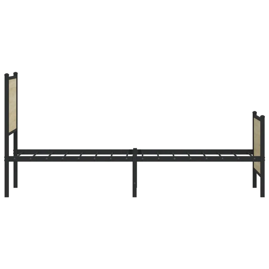 Cadre de lit en métal sans matelas chêne sonoma 90x190 cm - 6
