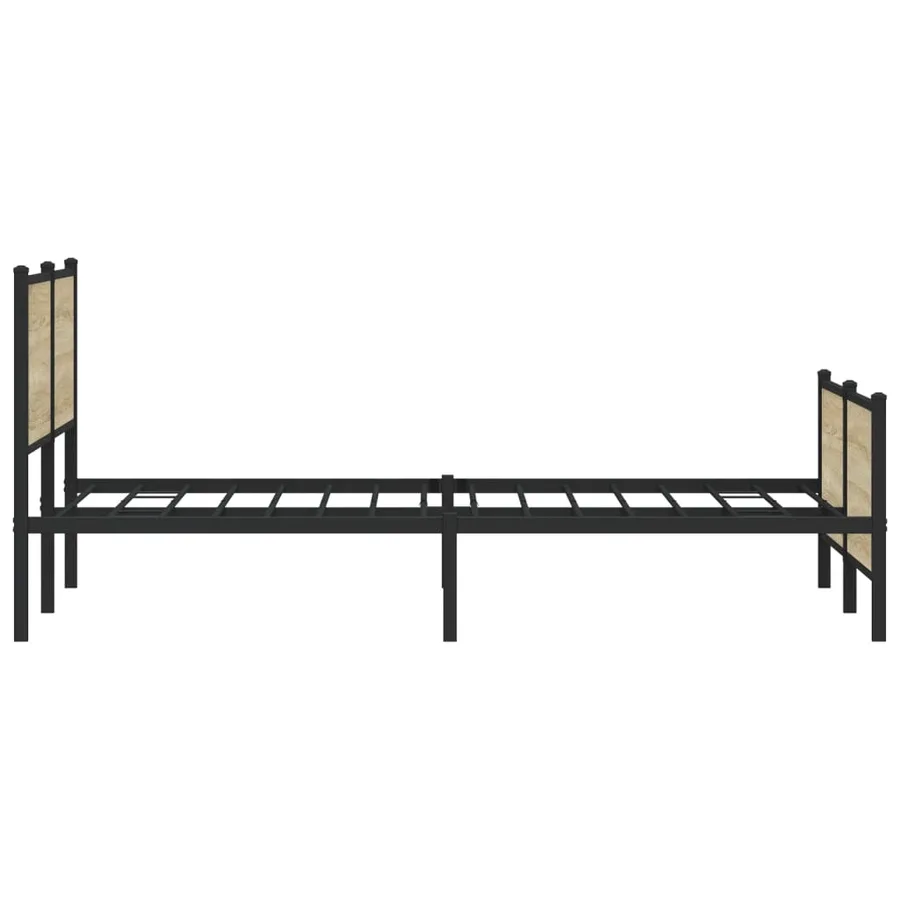 Cadre de lit en métal sans matelas chêne sonoma 180x200 cm - 6