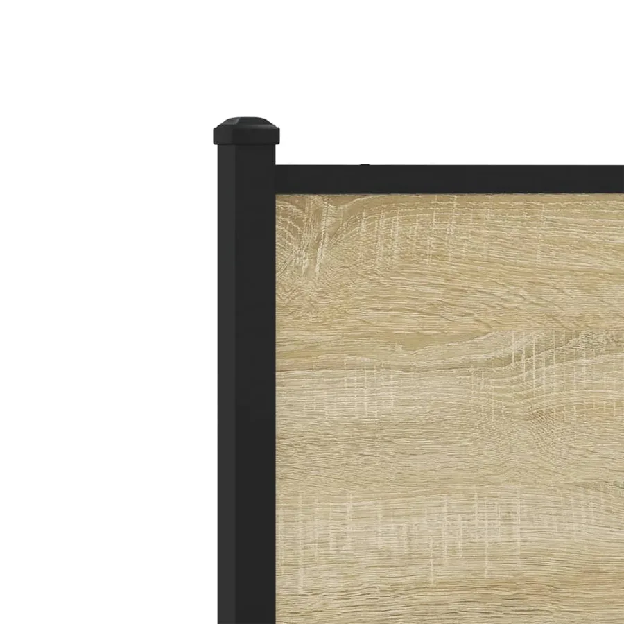 Cadre de lit en métal sans matelas chêne sonoma 193x203 cm - 9