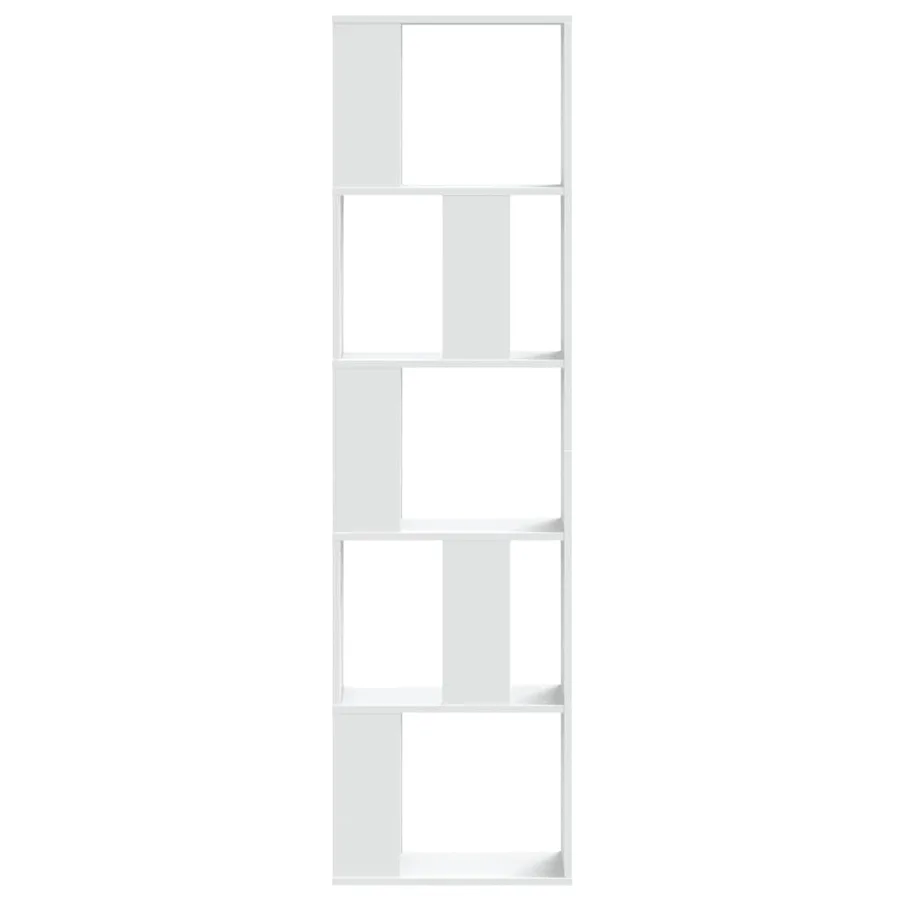 Bibliothèque 5 niveaux blanc 45x23,5x162,5 cm bois d'ingénierie - 3