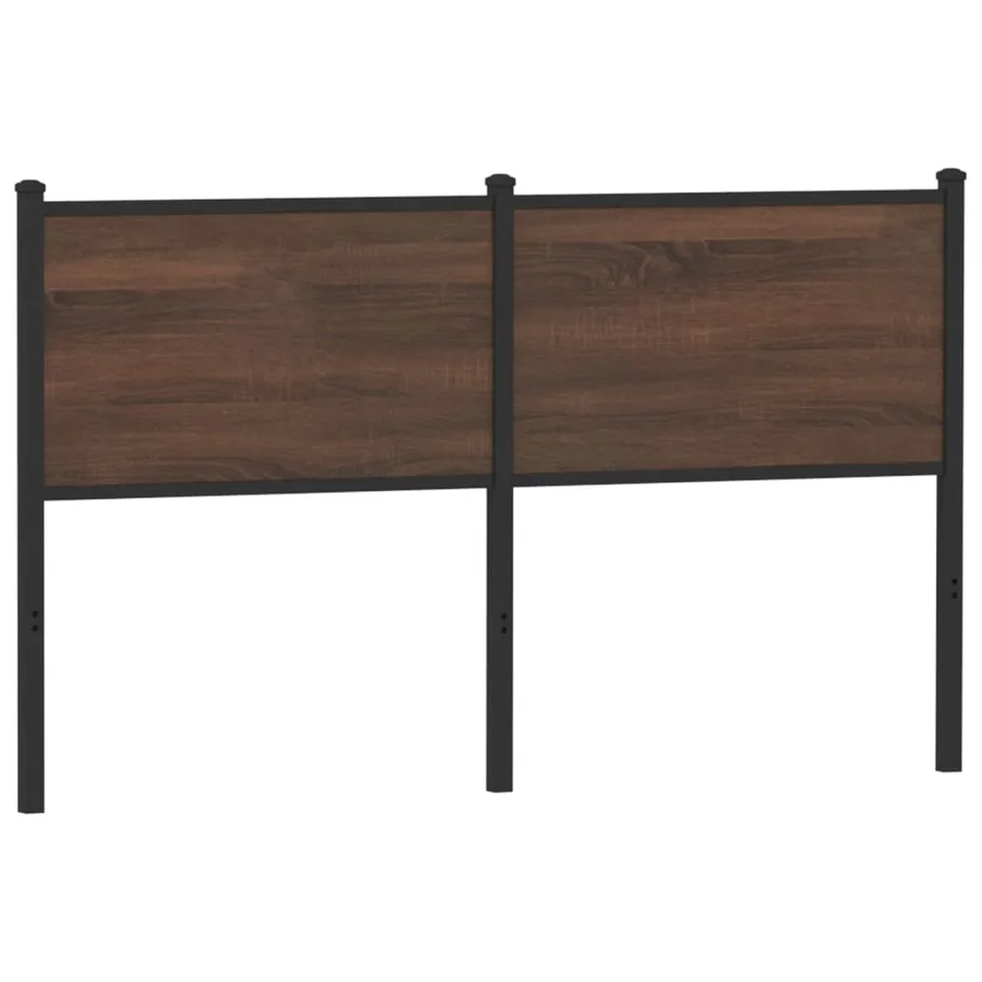 Tête de lit de remplacement chêne marron 140 cm bois d'ingénierie et acier - 5