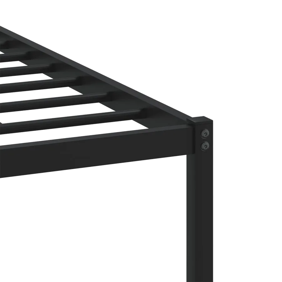 Cadre de lit en métal sans matelas chêne marron 90x200 cm - 8