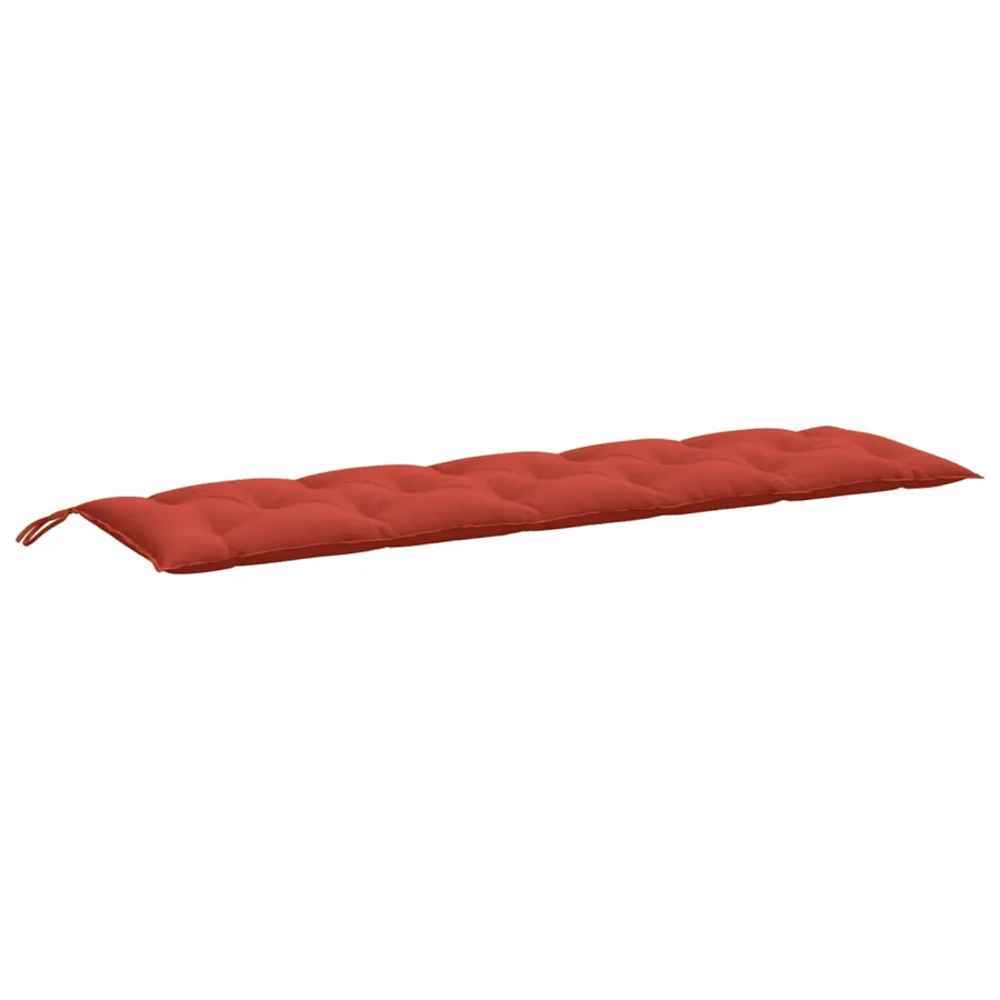 Coussin de banc de jardin rouge mélangé 180x50x7 cm tissu - 2