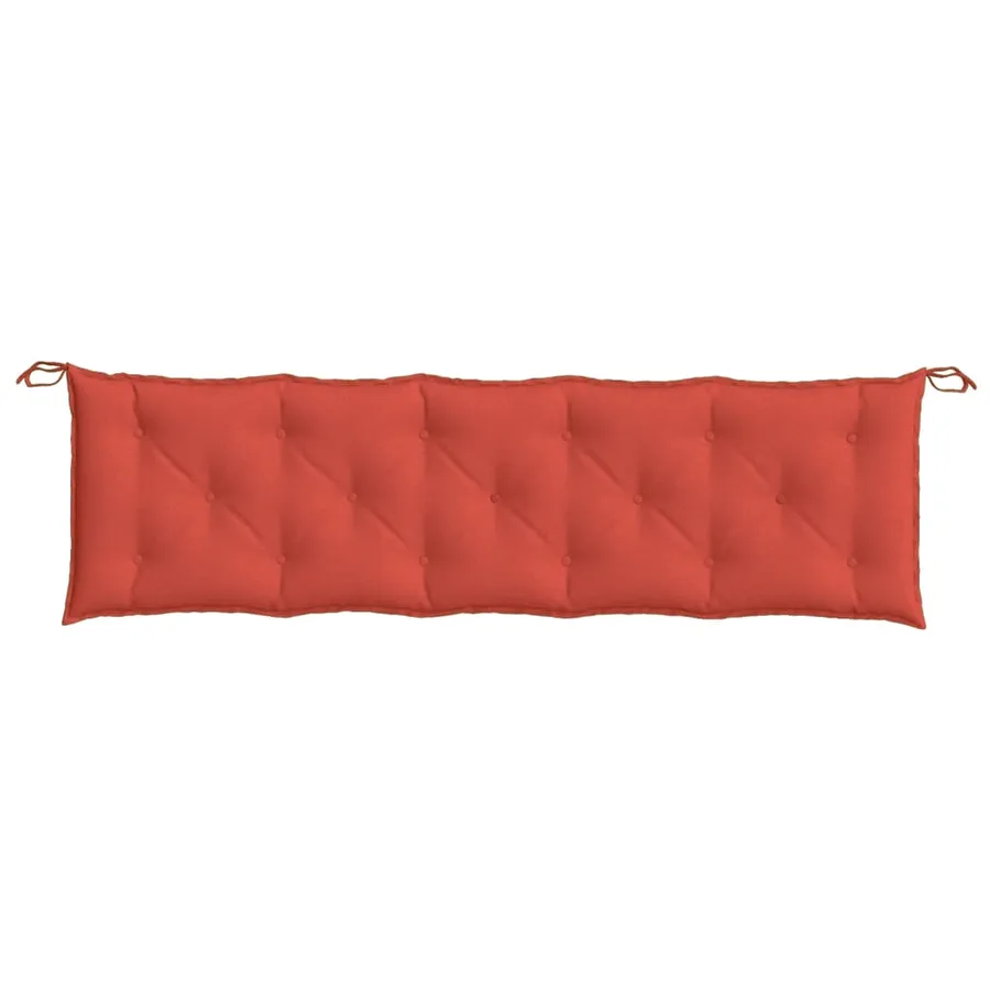 Coussin de banc de jardin rouge mélangé 180x50x7 cm tissu - 4