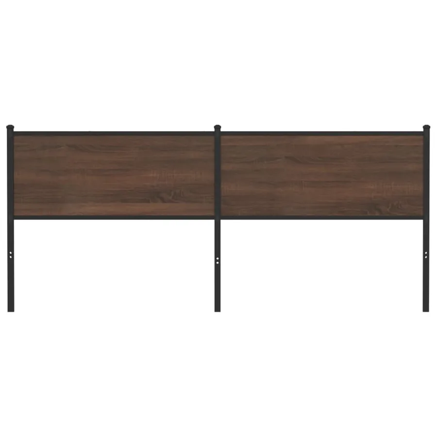 Tête de lit de remplacement chêne marron 200 cm bois d'ingénierie et acier - 3