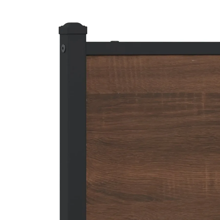 Tête de lit de remplacement chêne marron 200 cm bois d'ingénierie et acier - 6