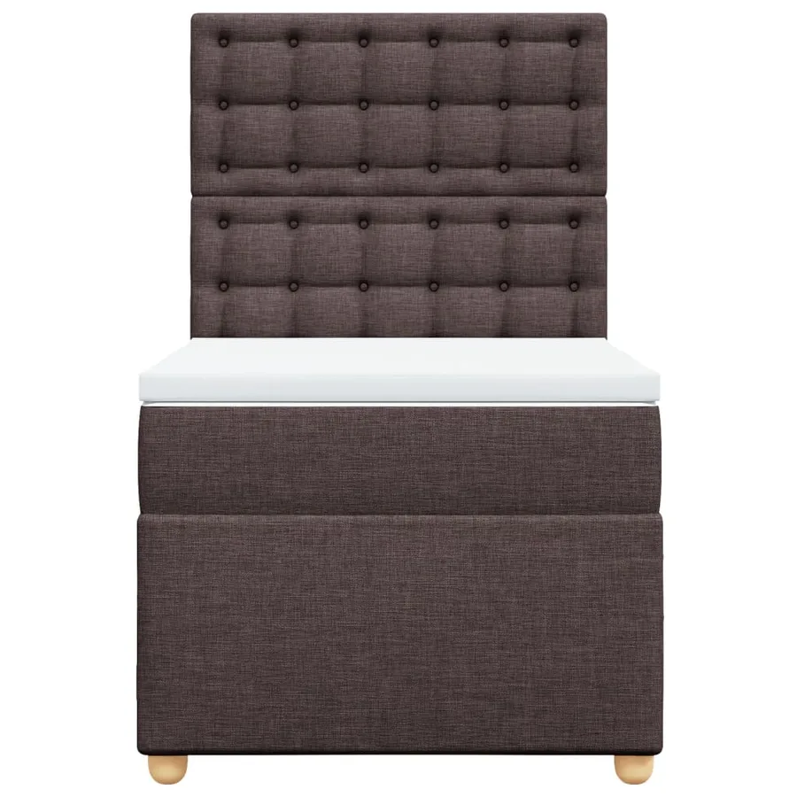 Sommier à lattes de lit avec matelas Marron foncé 100x200 cm - 6