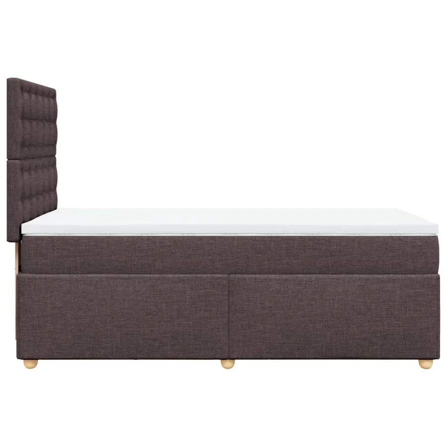 Sommier à lattes de lit avec matelas Marron foncé 100x200 cm - 7