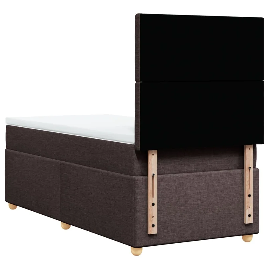 Sommier à lattes de lit avec matelas Marron foncé 100x200 cm - 8
