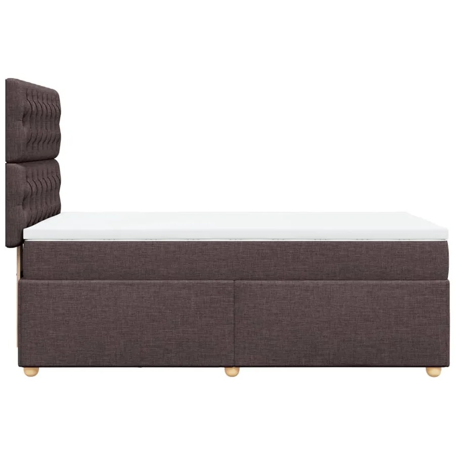 Sommier à lattes de lit avec matelas Marron foncé 100x200 cm - 7
