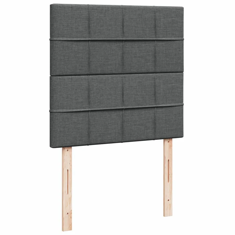 Sommier à lattes de lit avec matelas Gris foncé 100x200cm Tissu - 9
