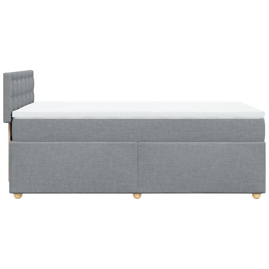 Sommier à lattes de lit avec matelas Gris clair 90x200 cm Tissu - 7